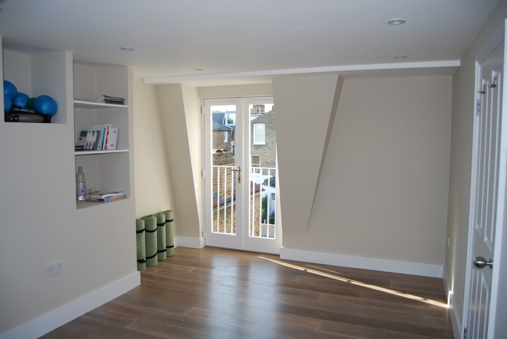 L-Shaped Loft Conversion yoga room