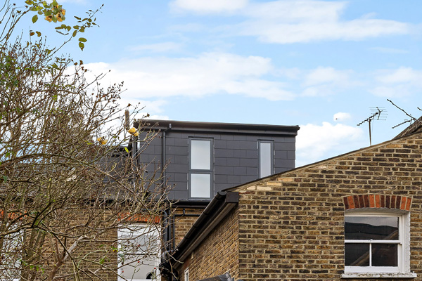 exterior view of a loft conversion