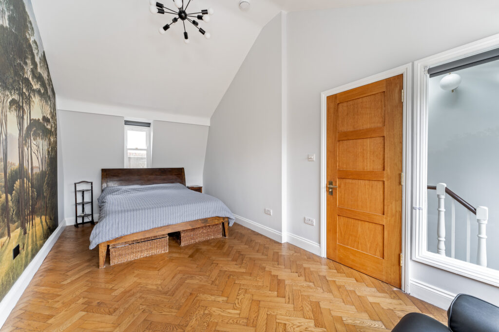 Loft conversion view of various materials used when complete